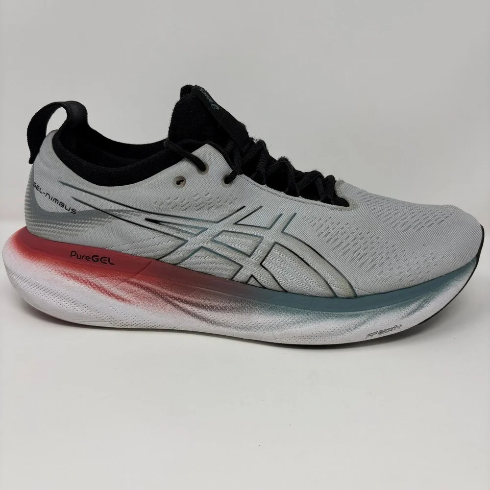 ASICS Gel-Nimbus 25 Men's Size 13 Grey Black Athletic Running Shoes (1011B547)